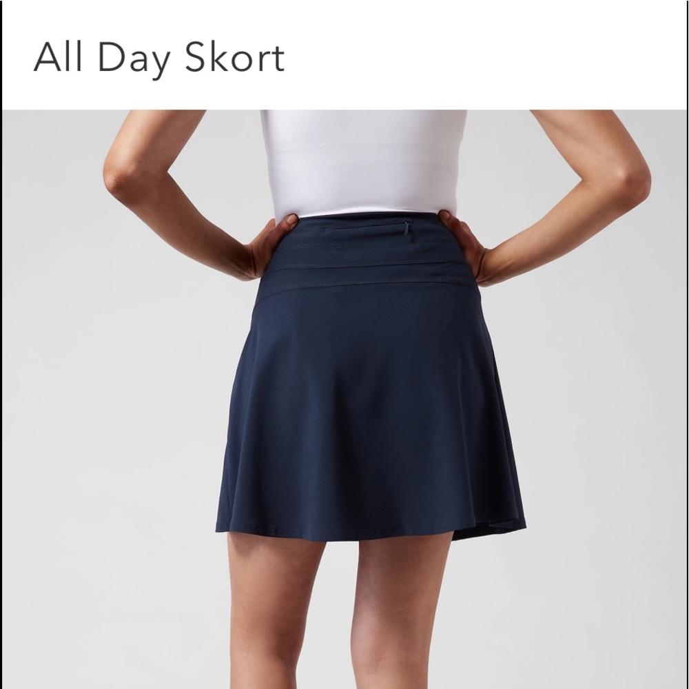 Athleta All Day Skort Navy Size 4 - Picture 2 of 15